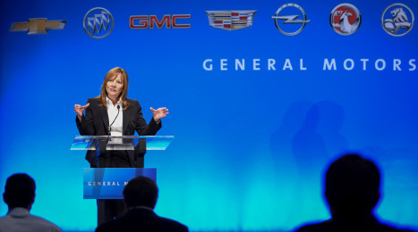 mary barra at plan annoucement
