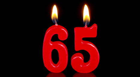 65th anniversary candles