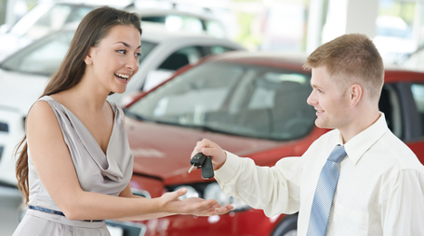 female car shopper