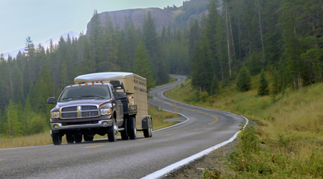 Ram pulling trailer