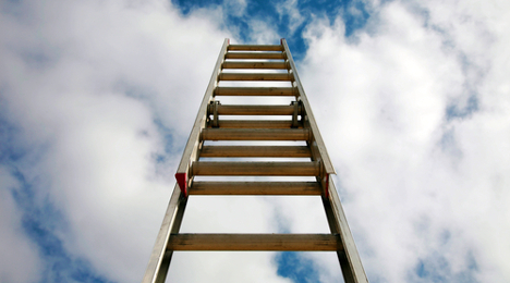 ladder into sky upward mobility