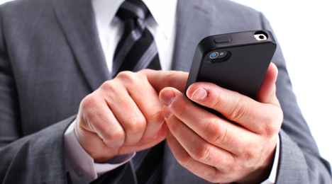 businessman using phone
