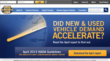 NADA Used Car Guide Website