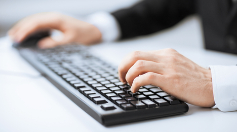 businessman shopping on computer