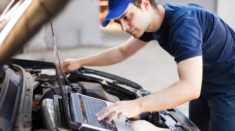 technician using computer