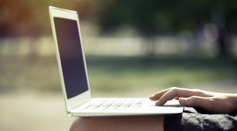 lady with laptop