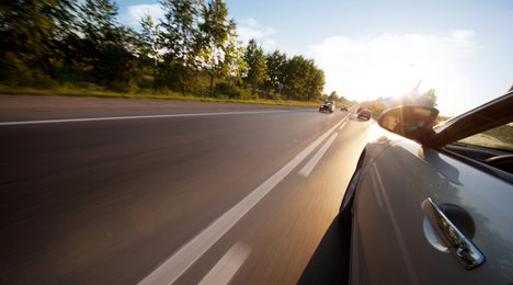 sideview cars on the road