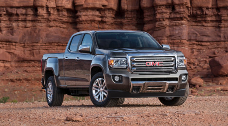 2015-GMC-Canyon-SLT-Crew-Cab-Front-Three-Quarter-005-medium