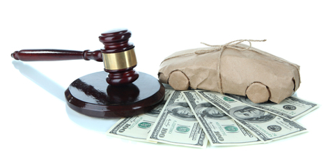 gavel and money