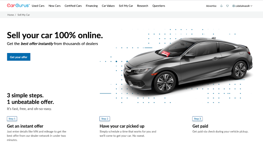 CarGurus launches platform for dealers to buy used cars online from  consumers