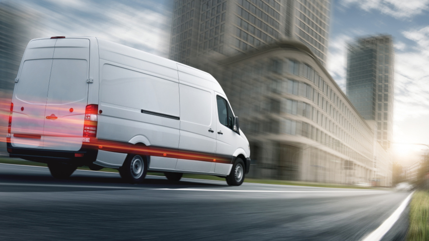 commercial van driving