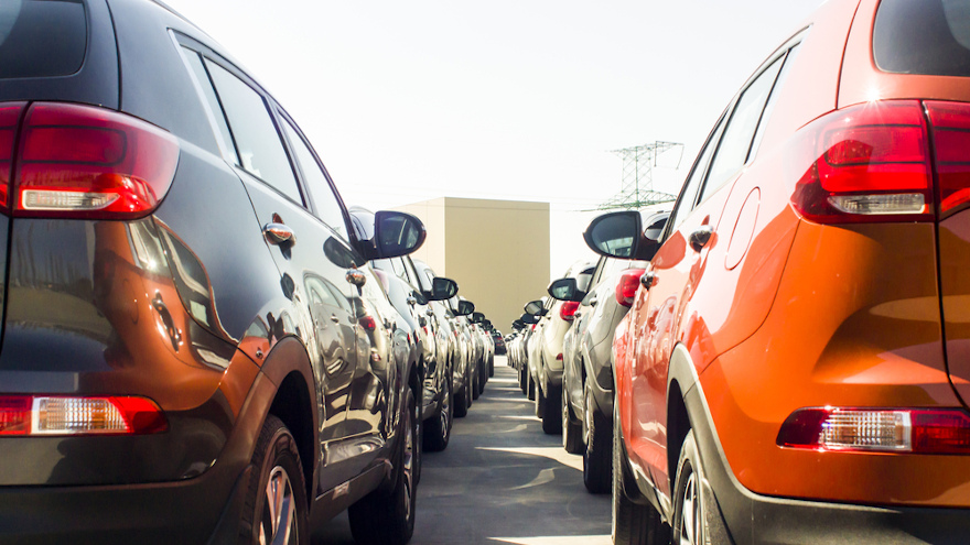 row of cars